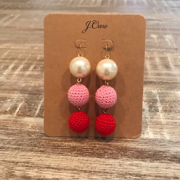 J.Crew Crochet Ball & Pearl Drop Earrings - Picture 5 of 7